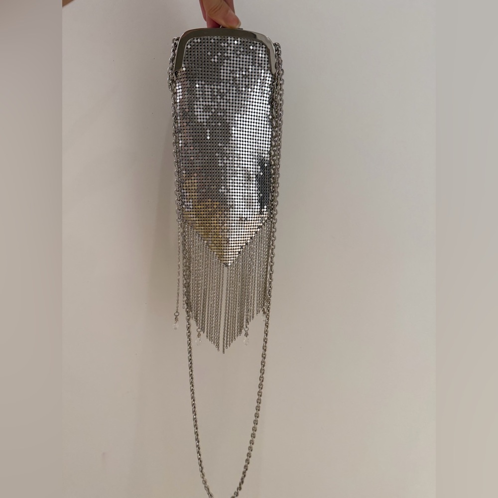 Paco Rabanne Silver Chainmail Fringe Crossbody Clutch - Picture 5 of 16